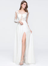 Load image into Gallery viewer, Chiffon Prom Dresses Claudia A-Line Sweetheart Floor-Length Split With Front