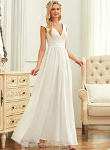 Load image into Gallery viewer, V-neck Dress Tatiana Floor-Length Chiffon Lace Wedding Wedding Dresses A-Line