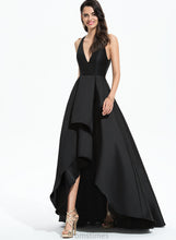 Load image into Gallery viewer, Mariyah Satin V-neck Prom Dresses Asymmetrical A-Line