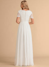 Load image into Gallery viewer, V-neck Wedding Dresses Floor-Length Lace A-Line Sloane Wedding Dress Chiffon