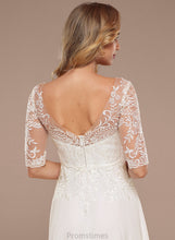 Load image into Gallery viewer, Chiffon Pamela Floor-Length Wedding Wedding Dresses V-neck A-Line Dress Lace