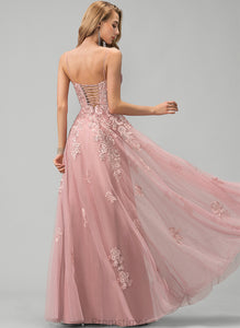 Prom Dresses Ball-Gown/Princess Rosie Floor-Length Lace With Tulle V-neck