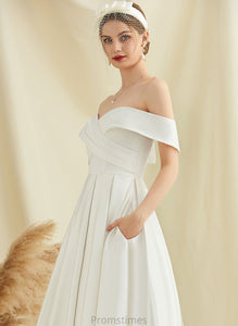 Dress Rihanna Wedding Wedding Dresses Satin A-Line Tea-Length