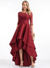 Load image into Gallery viewer, Scoop A-Line Prom Dresses Neck Sequins With Asymmetrical Satin April