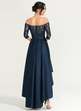 Load image into Gallery viewer, Hayden Ball-Gown/Princess With Prom Dresses Satin Sequins Asymmetrical Off-the-Shoulder