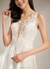 Load image into Gallery viewer, Dress A-Line Wedding With Tea-Length Ingrid Pockets V-neck Wedding Dresses