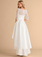 Load image into Gallery viewer, Scoop Neck Wedding Dresses Asymmetrical Dress Satin Wedding Lace A-Line Salome