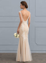 Load image into Gallery viewer, Zariah Trumpet/Mermaid Wedding Neck Floor-Length Tulle Dress Lace Wedding Dresses Scoop