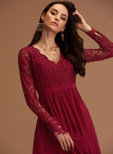 Load image into Gallery viewer, A-Line V-neck Zoey With Floor-Length Lace Chiffon Prom Dresses