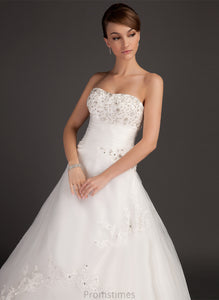 With Beading Wedding Dresses Ruffle Dress Floor-Length Wedding Organza Addison Ball-Gown/Princess Lace Sweetheart