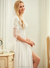 Load image into Gallery viewer, Neck Scoop Chiffon Floor-Length Miya Lace Wedding A-Line Dress Wedding Dresses