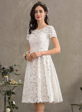 Load image into Gallery viewer, Wedding Dresses Knee-Length Scoop Madalyn Lace Neck A-Line Dress Wedding