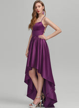 Load image into Gallery viewer, Asymmetrical Satin Kiera Ball-Gown/Princess Square Neckline Prom Dresses