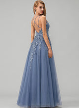 Load image into Gallery viewer, Prom Dresses With Ball-Gown/Princess V-neck Lace Floor-Length Myah Tulle