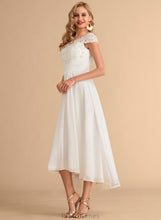 Load image into Gallery viewer, Wedding Dress Asymmetrical Renee Scoop Wedding Dresses A-Line Chiffon Neck