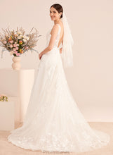 Load image into Gallery viewer, Court Wedding Dresses V-neck With Gracelyn Train A-Line Dress Lace Wedding