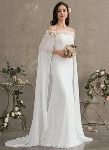 Sheath/Column Wedding Dresses Train Wedding Chiffon Alexus Dress Court