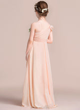 Load image into Gallery viewer, Junior Bridesmaid Dresses Floor-Length Alena Ruffle With Chiffon A-Line One-Shoulder