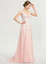 Load image into Gallery viewer, Dress Tulle Wedding Scoop Train A-Line Sweep Wedding Dresses Neck Raegan