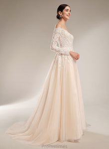 Dress Sequins Wedding Dresses Chapel Illusion Train With Ball-Gown/Princess Wedding Alaina