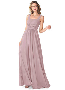 Sandra Natural Waist Sleeveless Scoop Floor Length A-Line/Princess Bridesmaid Dresses