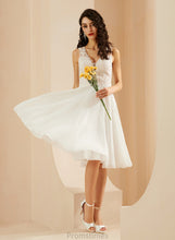 Load image into Gallery viewer, Heidy Lace Sequins Dress With V-neck Wedding Wedding Dresses Knee-Length A-Line