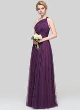 Load image into Gallery viewer, A-Line Floor-Length Ruffle With One-Shoulder Summer Prom Dresses Tulle