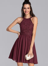 Load image into Gallery viewer, Lillie Neck Short/Mini Scoop A-Line Prom Dresses Chiffon