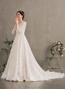 Lace Alexandria Court Illusion Dress Wedding Dresses Wedding Train Ball-Gown/Princess