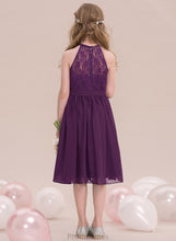 Load image into Gallery viewer, Junior Bridesmaid Dresses Neck A-Line Chiffon Knee-Length Scoop Charlee