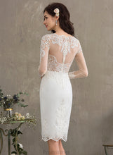 Load image into Gallery viewer, Crepe Wedding Dresses Cheyanne Dress Sheath/Column Wedding V-neck Stretch Knee-Length