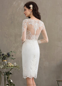 Crepe Wedding Dresses Cheyanne Dress Sheath/Column Wedding V-neck Stretch Knee-Length