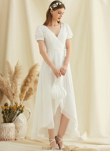 Wedding Dresses Wedding Dress A-Line Chiffon Asymmetrical V-neck Zariah