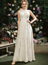 Load image into Gallery viewer, With A-Line Wedding Dress Neck Floor-Length Cecelia Wedding Dresses Scoop Lace