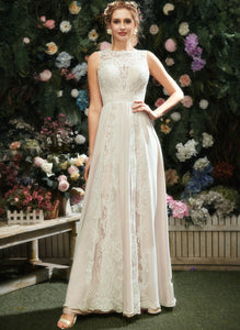 With A-Line Wedding Dress Neck Floor-Length Cecelia Wedding Dresses Scoop Lace