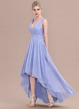 Load image into Gallery viewer, Ball-Gown/Princess Prom Dresses With V-neck Tulle Ruffle Julianne Asymmetrical