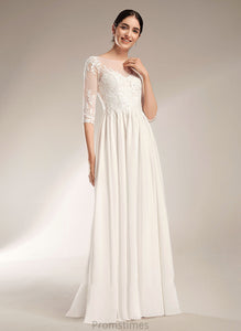 With Sequins Train Wedding Dresses A-Line Illusion Wedding Harper Dress Sweep