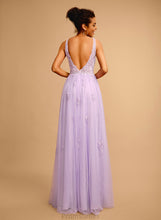 Load image into Gallery viewer, Ruth Tulle V-neck With Lace Prom Dresses Ball-Gown/Princess Floor-Length