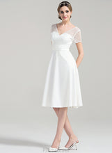 Load image into Gallery viewer, Wedding Norma Knee-Length A-Line V-neck Wedding Dresses Satin Dress