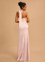 Load image into Gallery viewer, Satin Floor-Length Louise With Halter Bow(s) Prom Dresses Sheath/Column