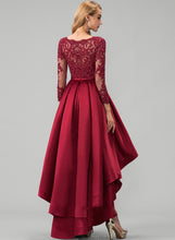 Load image into Gallery viewer, Beading Sequins Kayden Satin Asymmetrical Prom Dresses Lace Ball-Gown/Princess With V-neck