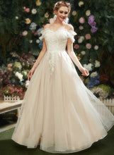 Load image into Gallery viewer, Floor-Length Lace Wedding Wedding Dresses Sequins Leyla With Sweetheart Dress A-Line