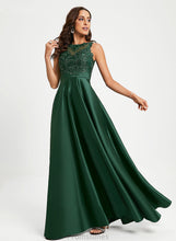 Load image into Gallery viewer, Floor-Length Prom Dresses Lace Scoop Sequins Jamya Ball-Gown/Princess With Neck Satin