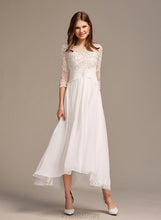 Load image into Gallery viewer, Lace Illusion Alyssa With Wedding Dresses Dress A-Line Asymmetrical Wedding