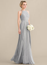 Load image into Gallery viewer, Neck Floor-Length Rhoda Scoop Prom Dresses A-Line With Chiffon Lace Pleated