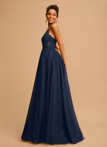 Floor-Length V-neck Beading Addyson With Prom Dresses A-Line Tulle Sequins