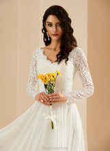 Load image into Gallery viewer, V-neck With Wedding Sweep Train Dress A-Line Lace Wedding Dresses Evangeline