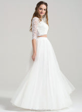 Load image into Gallery viewer, Scoop Floor-Length Neck A-Line Dress Wedding Dresses Wedding Tulle Taylor