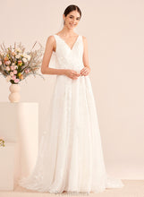 Load image into Gallery viewer, Court Wedding Dresses V-neck With Gracelyn Train A-Line Dress Lace Wedding