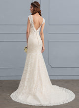 Load image into Gallery viewer, Trumpet/Mermaid Court Dress Wedding Wedding Dresses Lace Train Susan V-neck